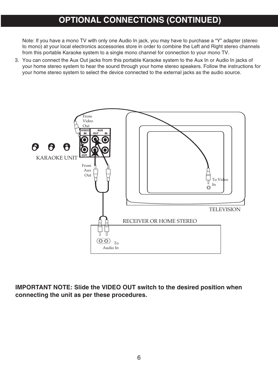 Optional connections (continued) | Memorex MKS8503 User Manual | Page 7 / 25