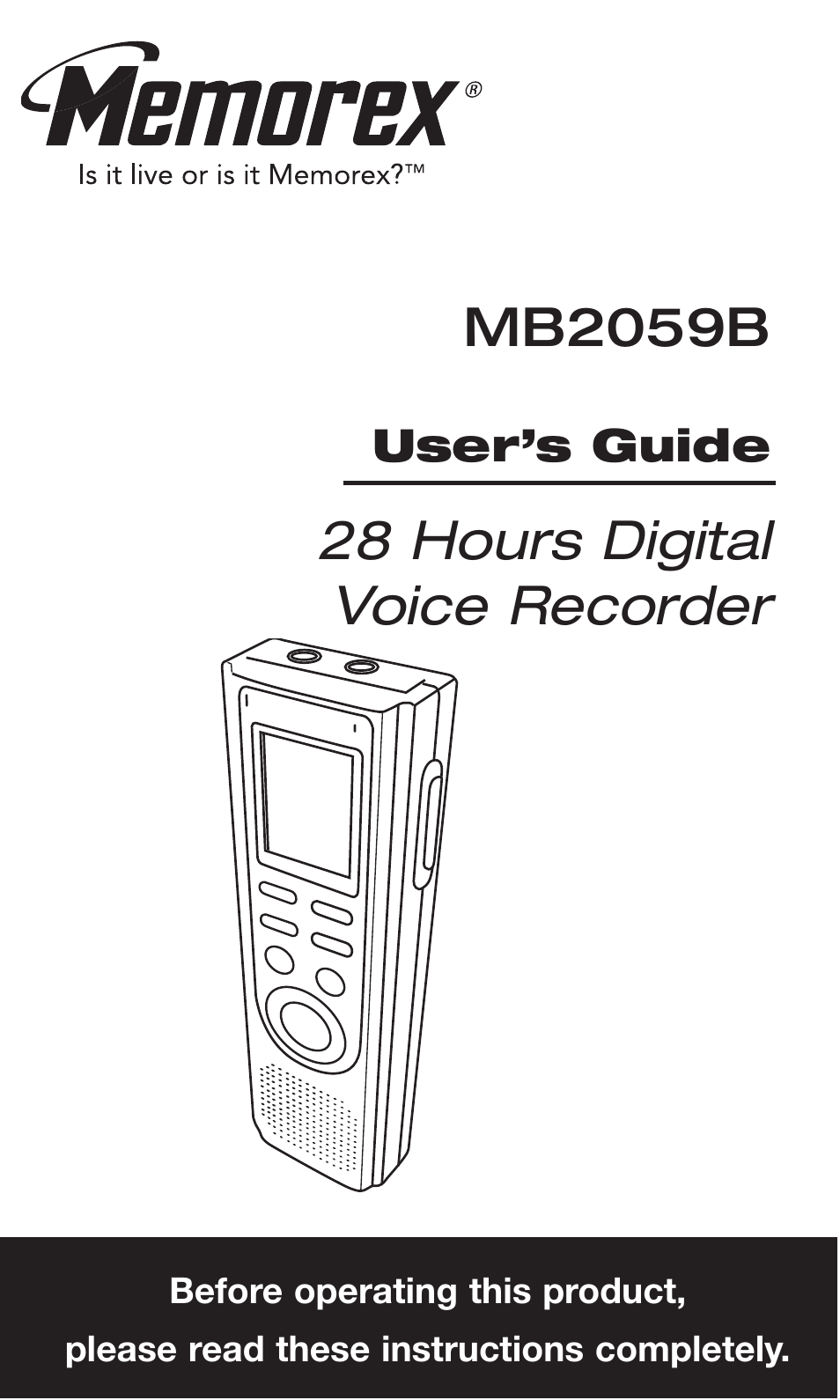 Memorex MB2059B User Manual | 60 pages