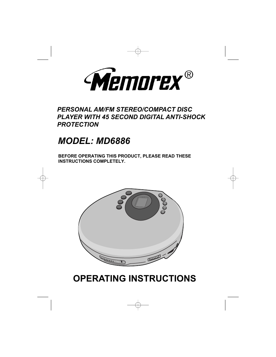 Memorex MD6886 User Manual | 19 pages