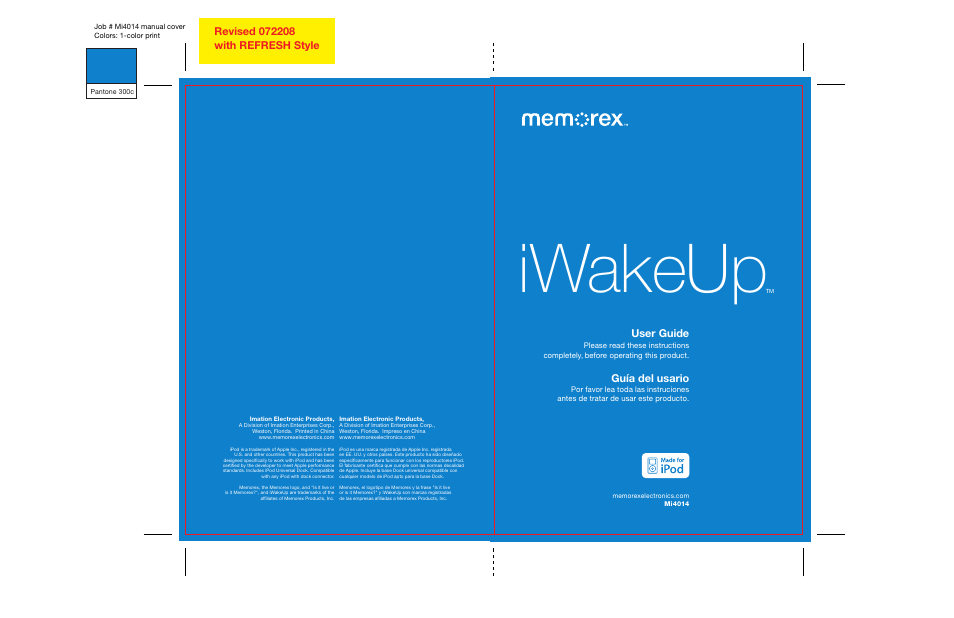Iwak eup, User guide guía del usario | Memorex iWakeUp Mi4014 User Manual | Page 42 / 42