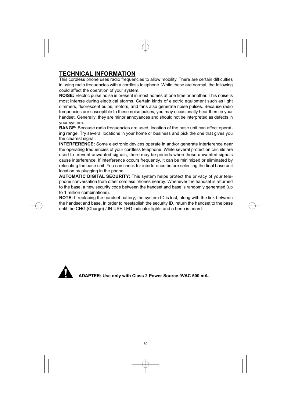 Technical information | Memorex MPH7895 User Manual | Page 31 / 32