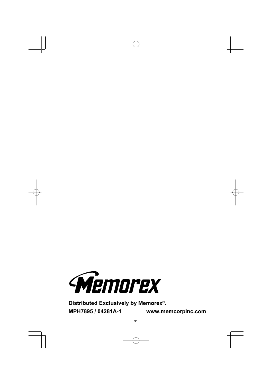 Memorex MPH7895 User Manual | Page 32 / 32