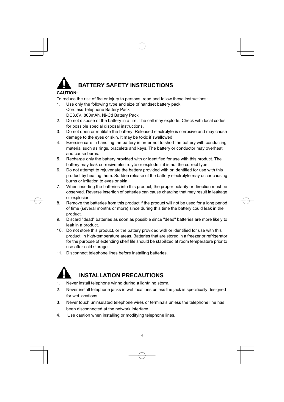 Installation precautions | Memorex MPH7895 User Manual | Page 5 / 32