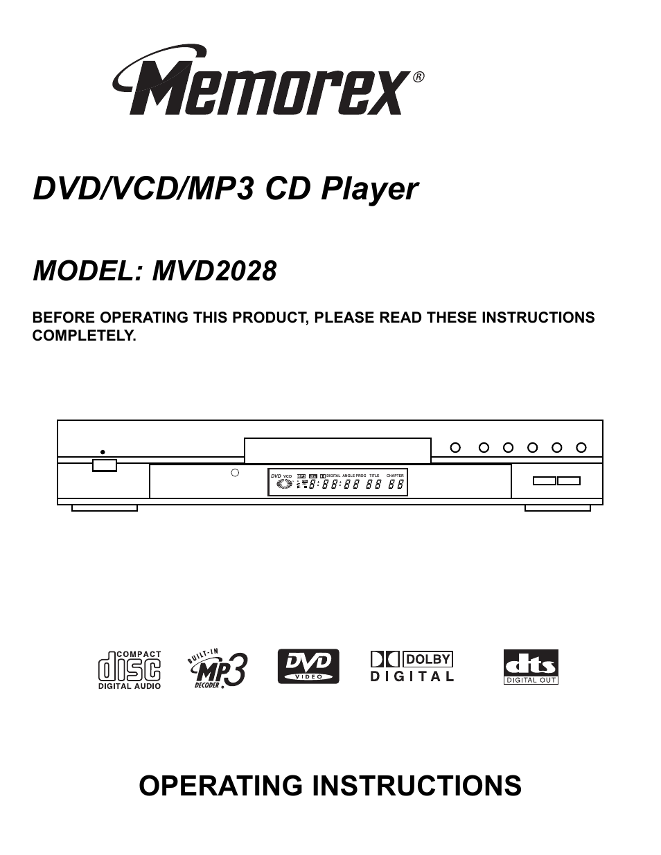 Memorex MVD-2028 User Manual | 36 pages