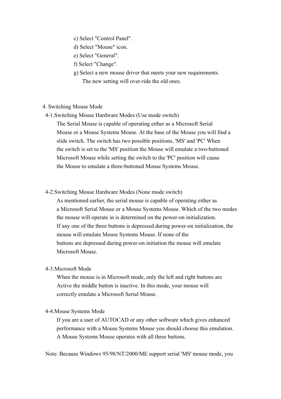 Memorex PS/2 User Manual | Page 3 / 5