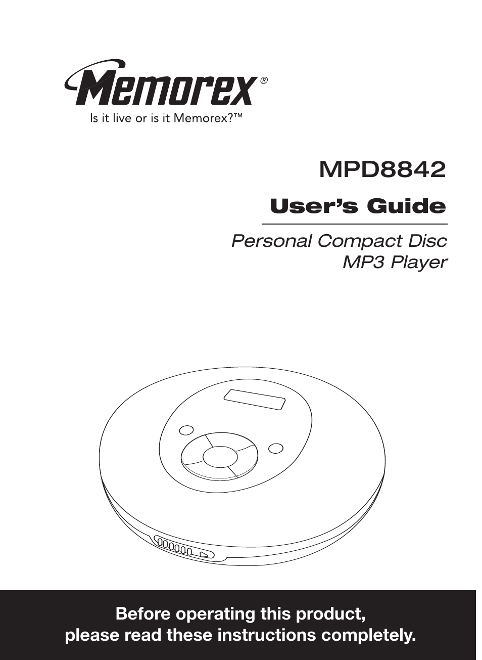 Memorex MPD8842 User Manual | 23 pages