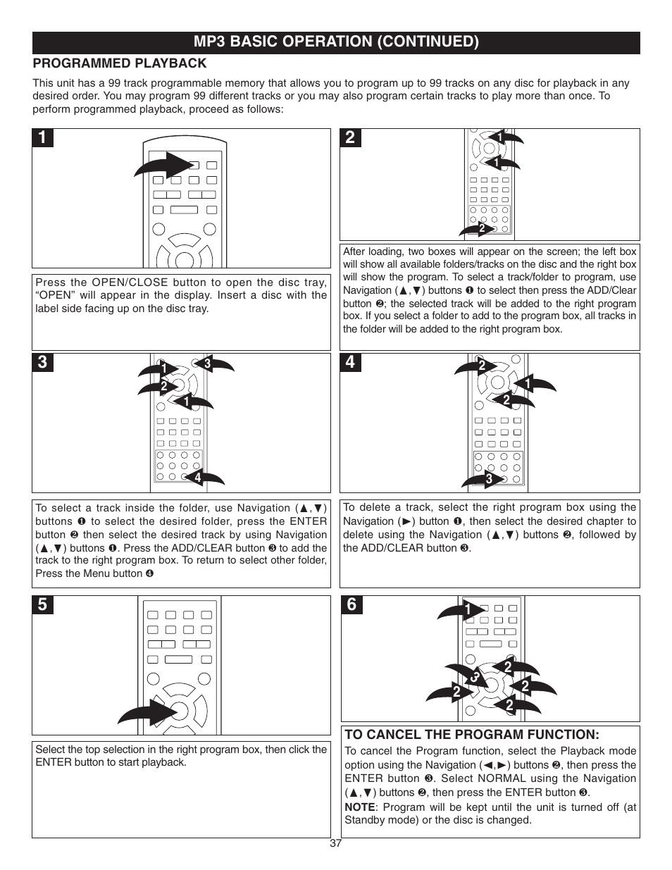 Mp3 basic operation (continued) | Memorex MVDR2100 User Manual | Page 38 / 55