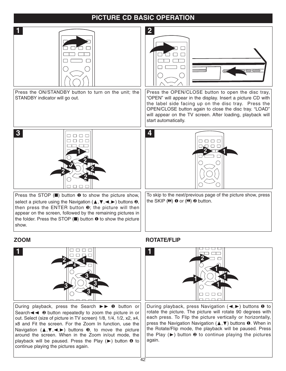 Picture cd basic operation | Memorex MVDR2100 User Manual | Page 43 / 55