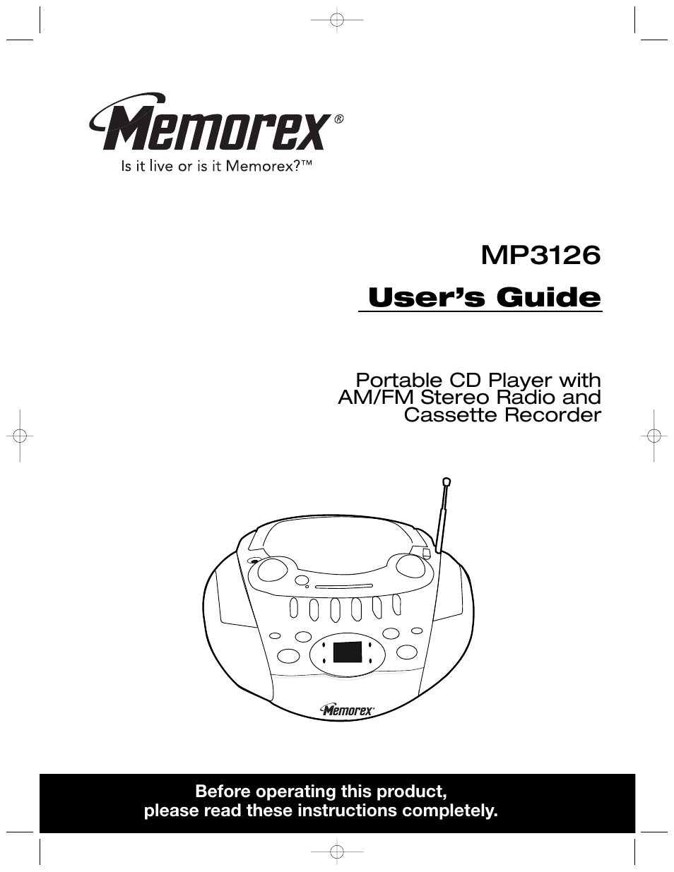 Memorex MP3126 User Manual | 17 pages