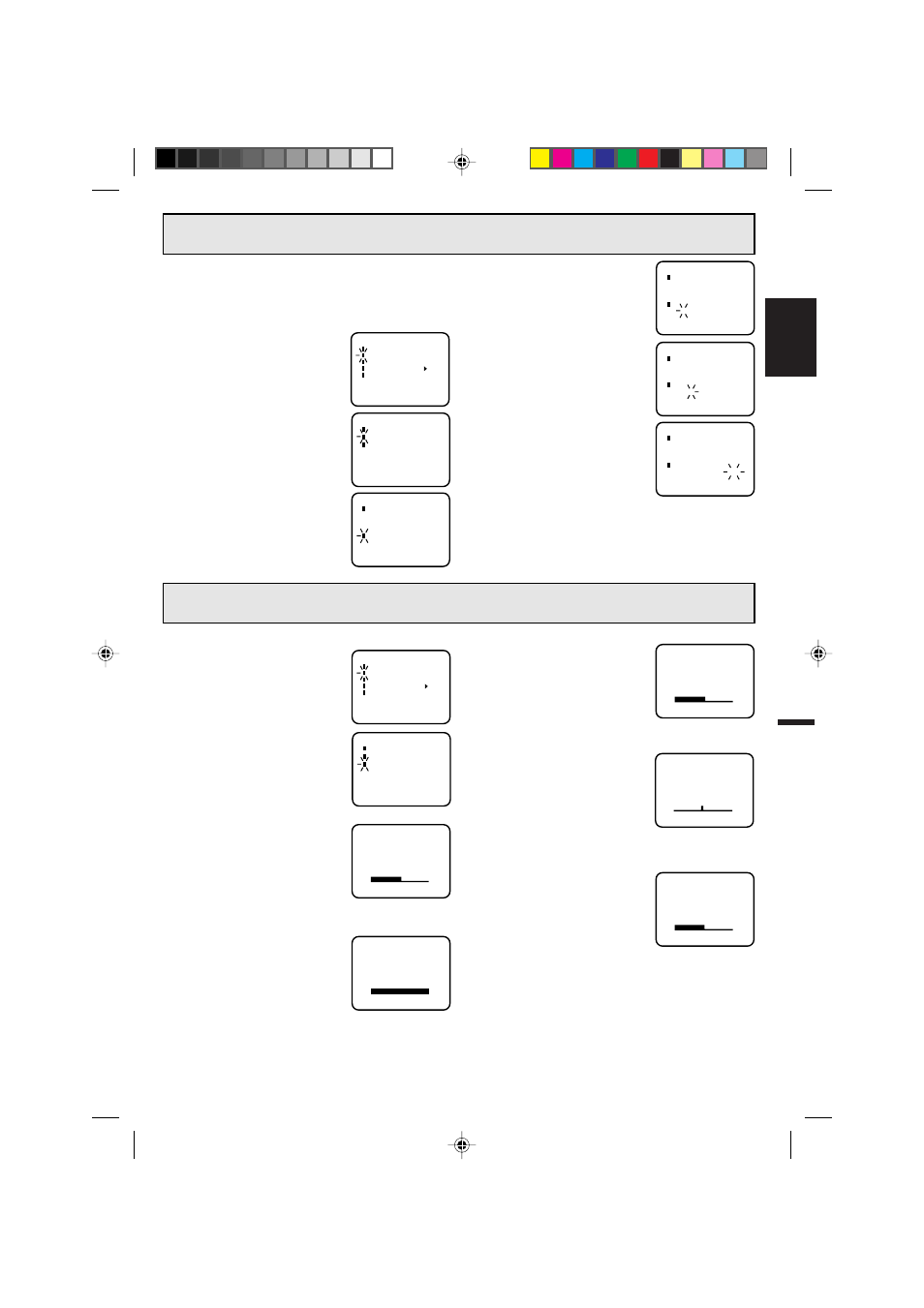 English, Brightness, Contrast | Color, Tint, Sharpness, Cancel | Memorex MVT2090 User Manual | Page 19 / 29
