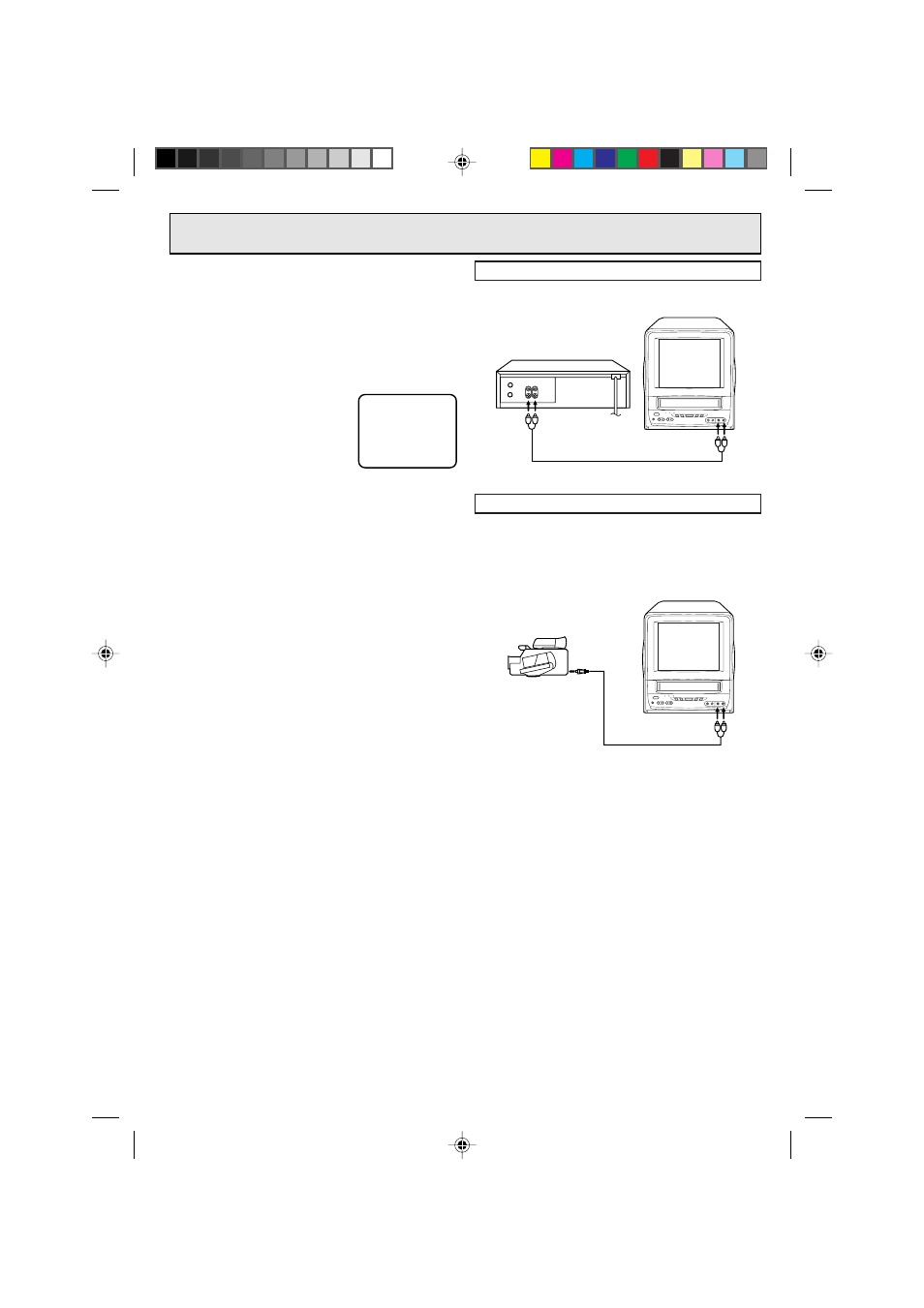 Duplicating a video tape, Connection to vcr connection to camcorder | Memorex MVT2090 User Manual | Page 24 / 29