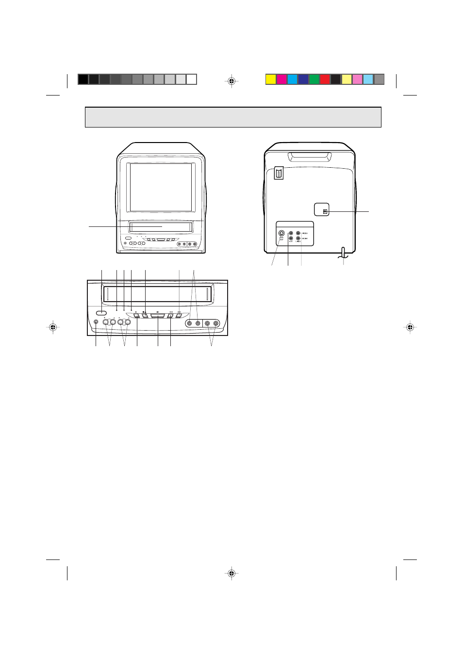 Location of controls, Rear front, Description of controls | Memorex MVT2090 User Manual | Page 8 / 29