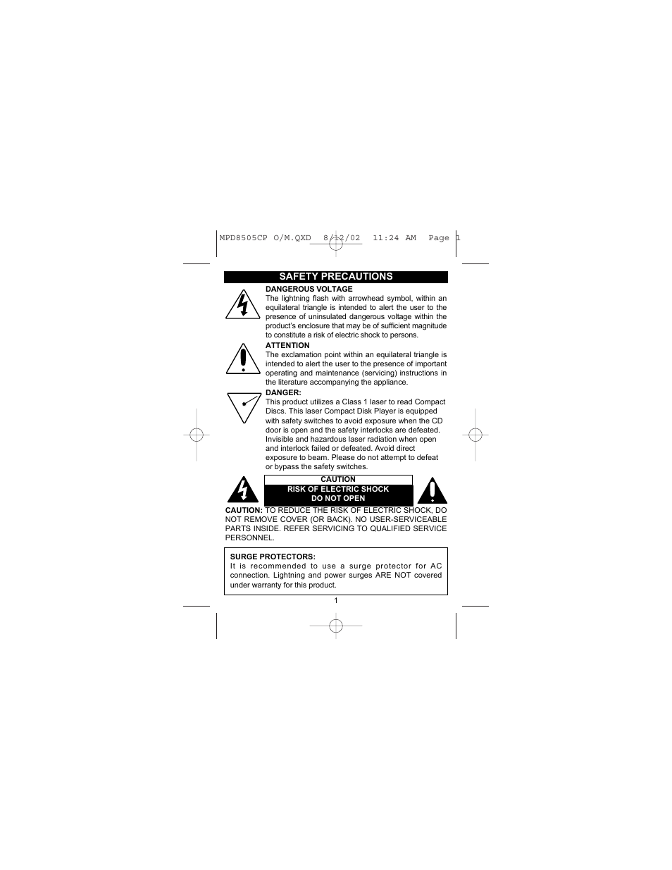 Memorex MPD8505CP User Manual | Page 2 / 26