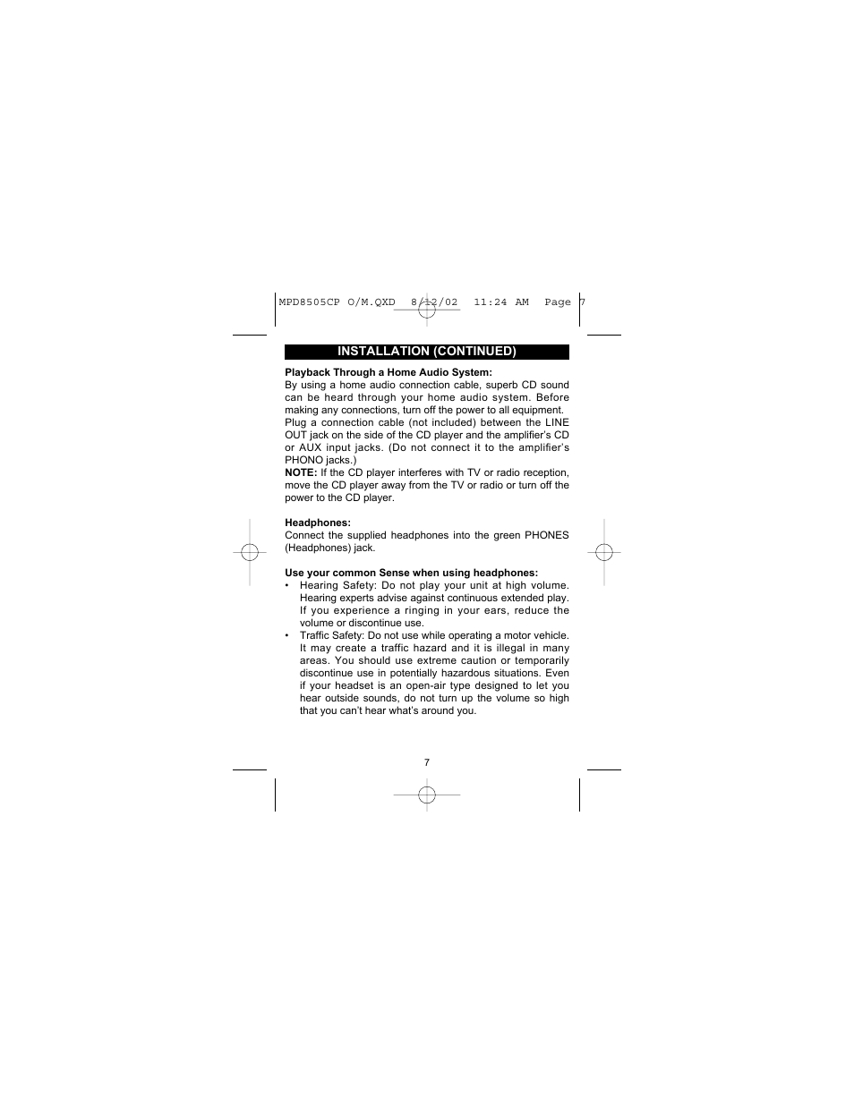 Memorex MPD8505CP User Manual | Page 8 / 26