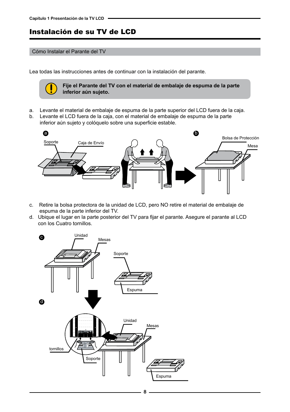 Instalación de su tv de lcd | Memorex MLTD2622 User Manual | Page 70 / 123