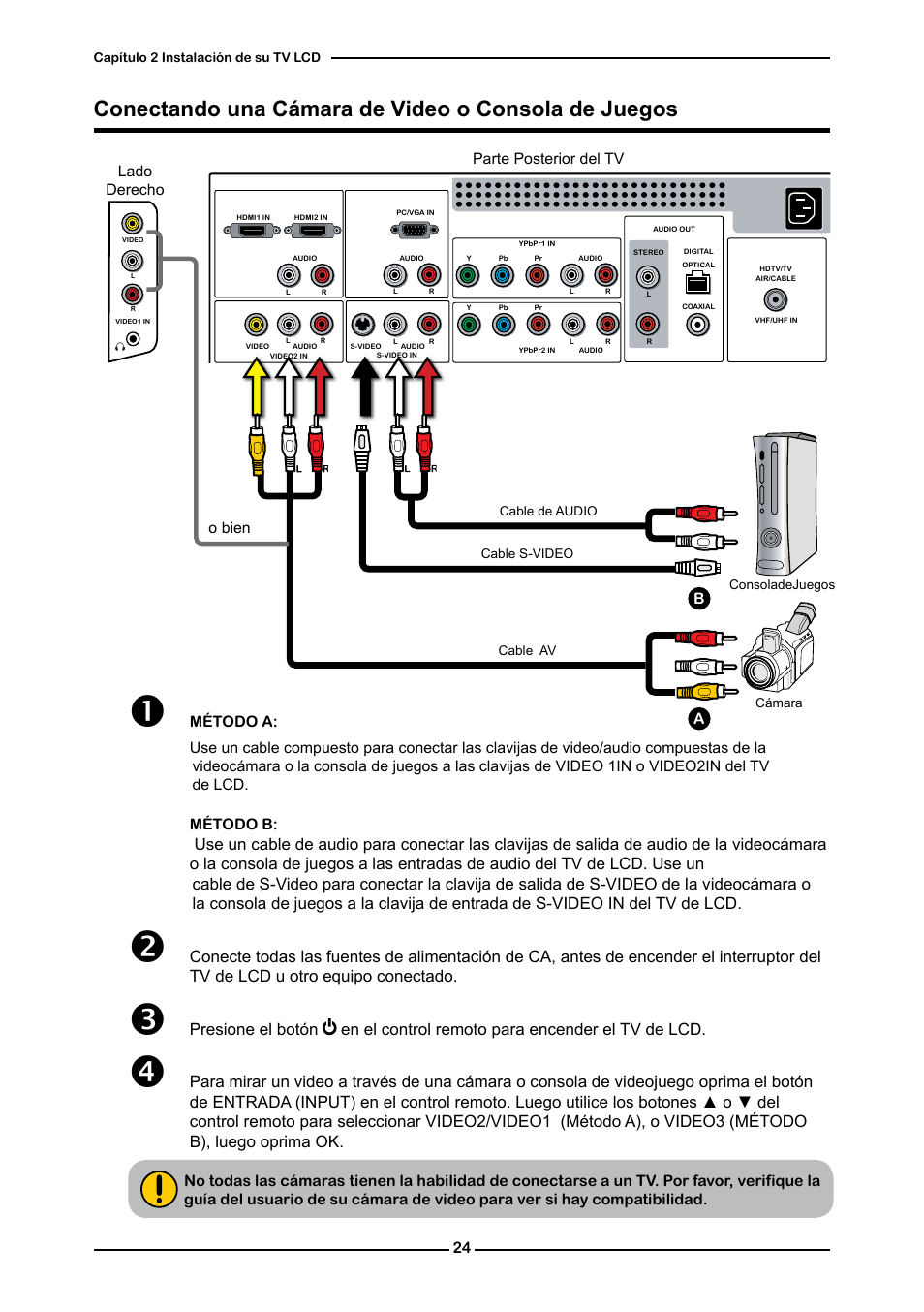 Conectando una cámara de video o consola de juegos | Memorex MLTD2622 User Manual | Page 86 / 123