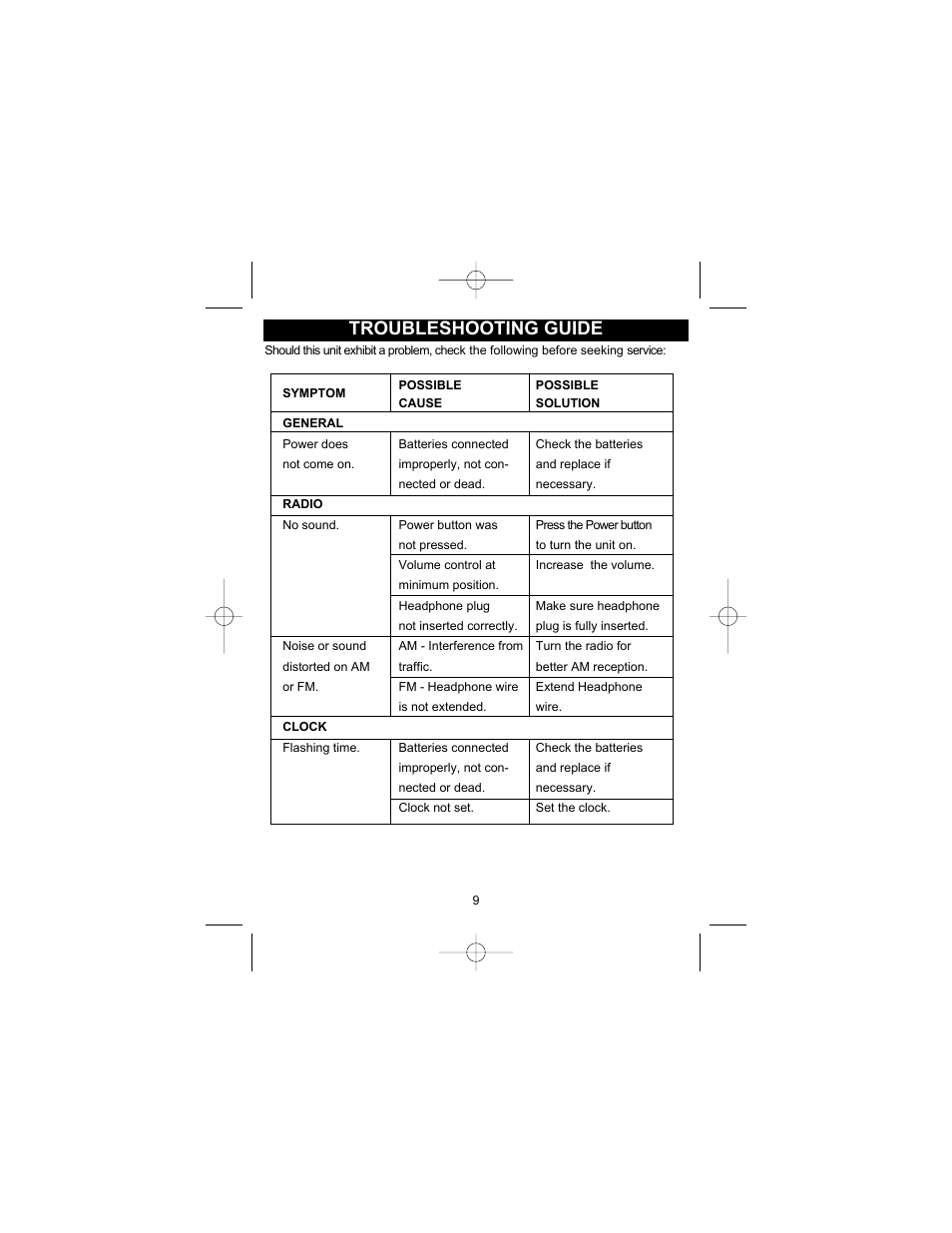 Troubleshooting guide | Memorex DR1000-C User Manual | Page 10 / 11