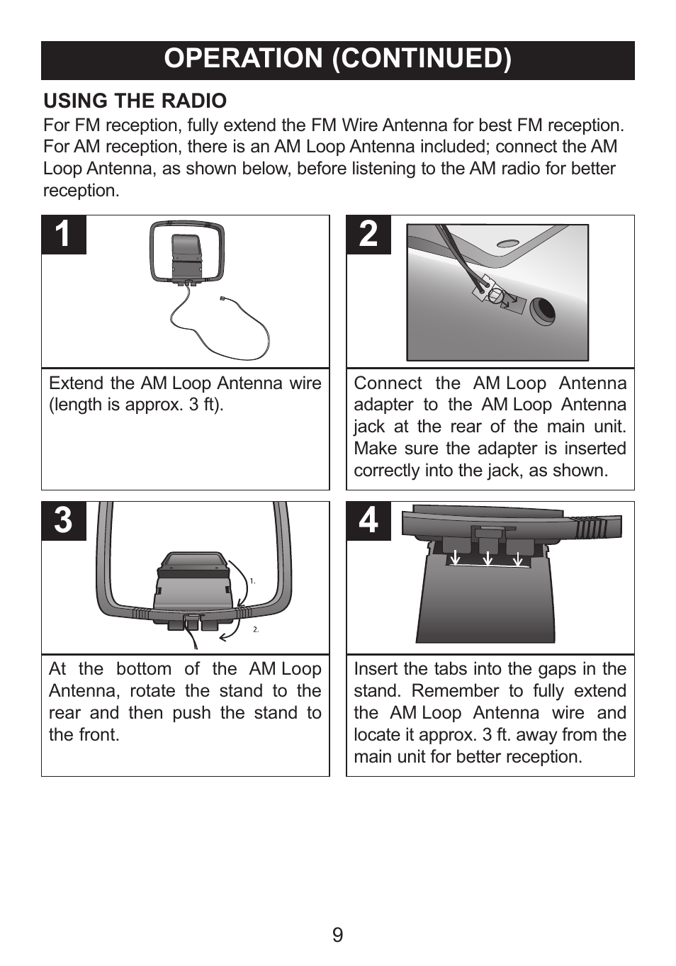 Operation (continued) | Memorex iListen Mi1006 User Manual | Page 10 / 34