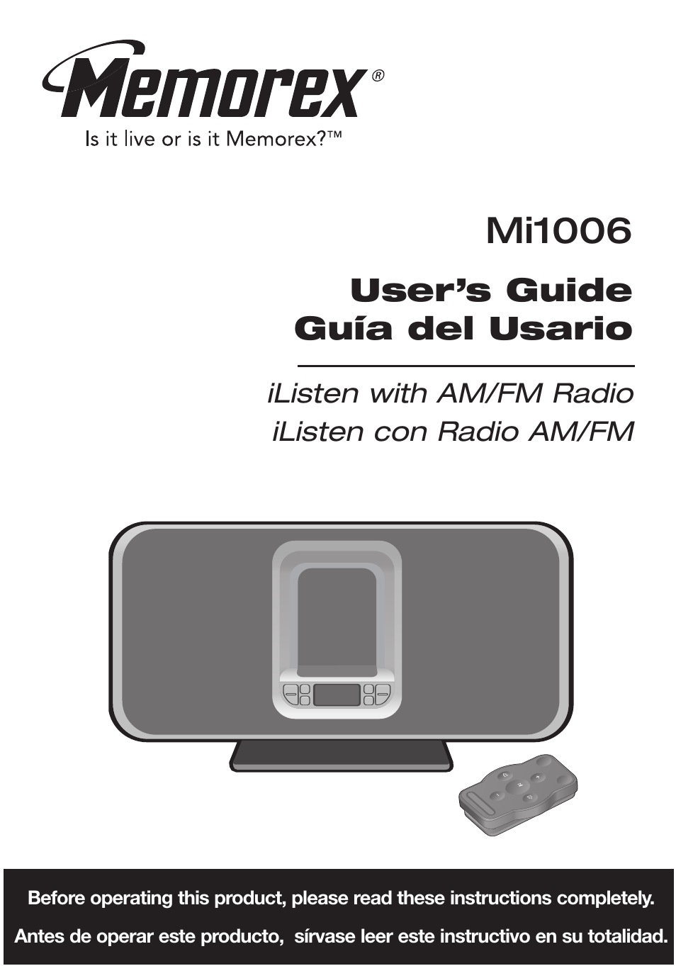 Mi1006, User’s guide guía del usario | Memorex iListen Mi1006 User Manual | Page 18 / 34