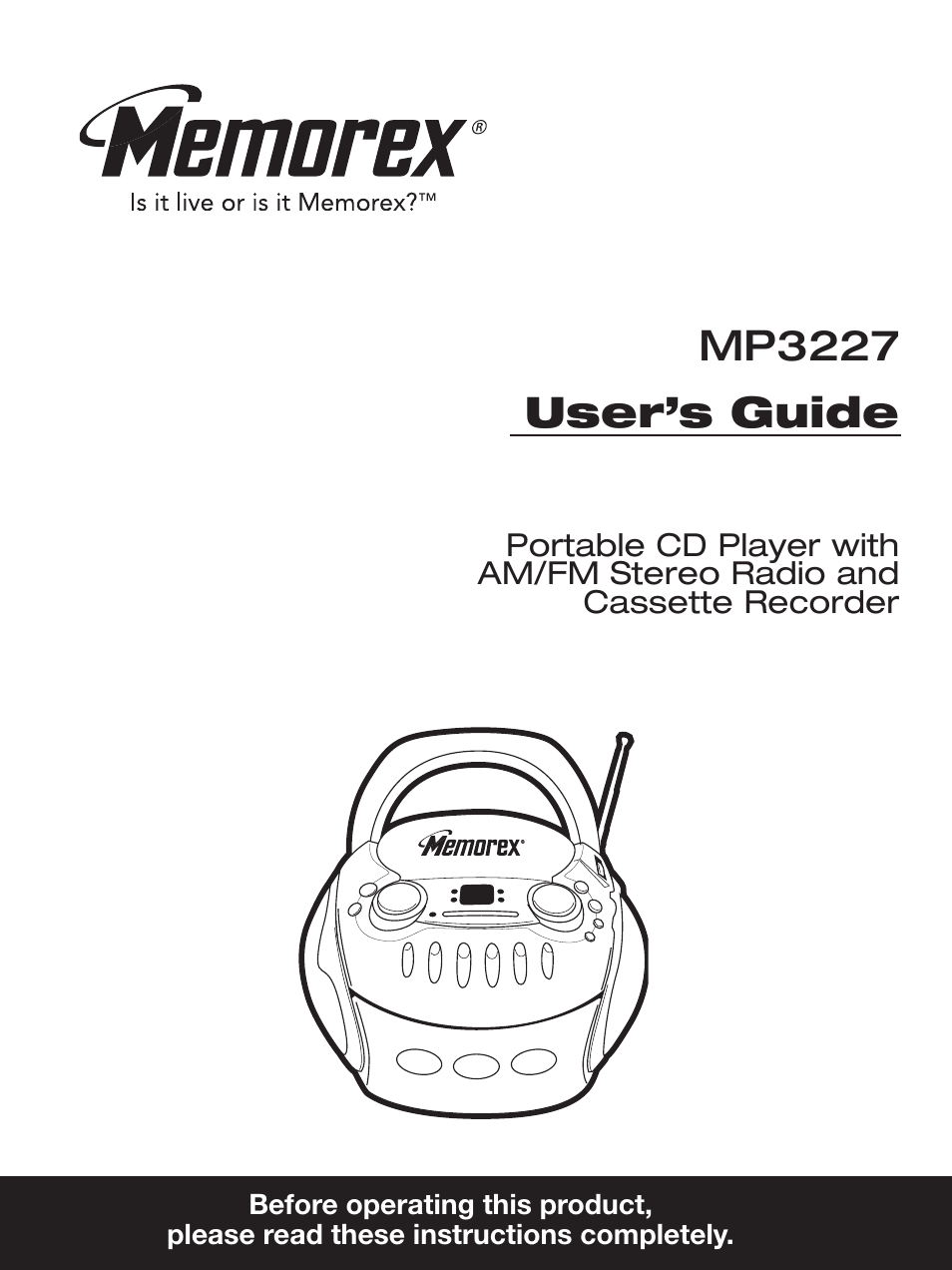 Memorex MP3227 User Manual | 17 pages