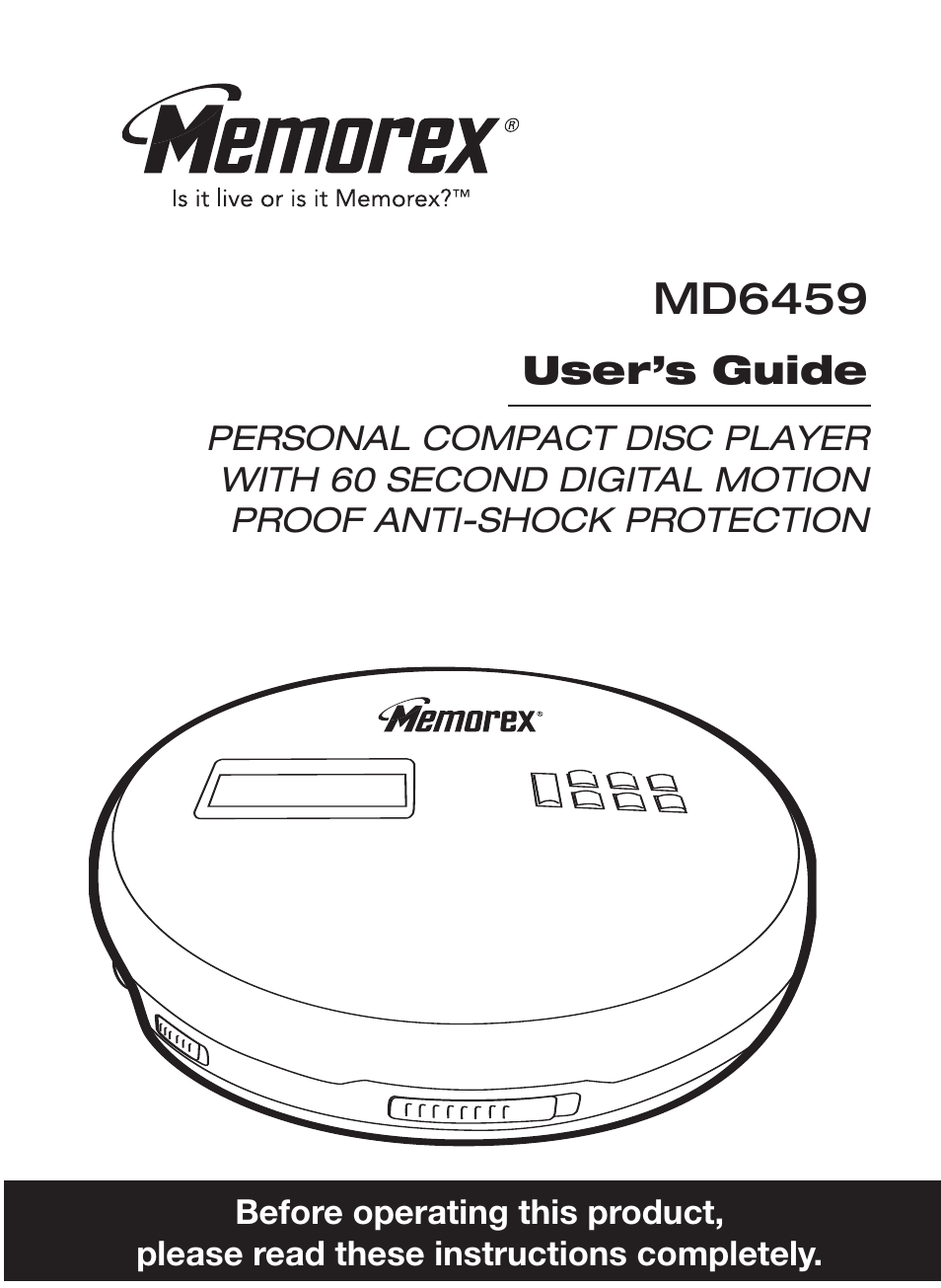 Memorex MD6459 User Manual | 17 pages