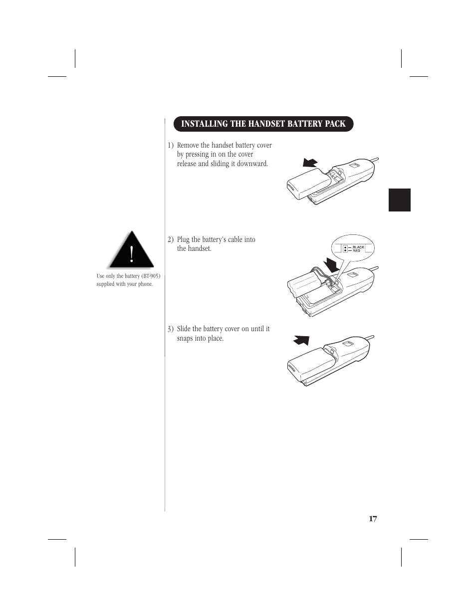 Installing the handset battery pack | Memorex MPH6928 User Manual | Page 18 / 80