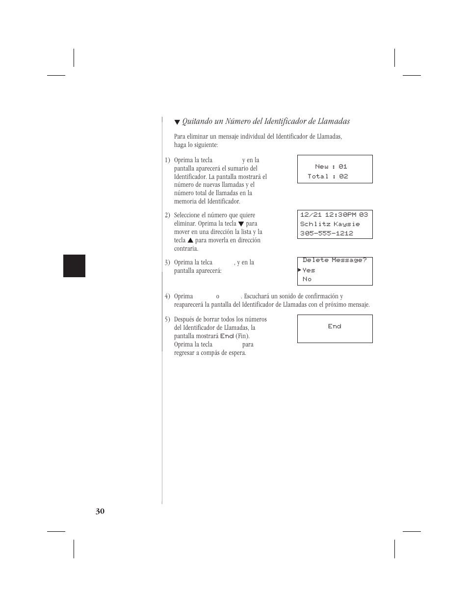 Quitando un número del identificador de llamadas | Memorex MPH6928 User Manual | Page 71 / 80