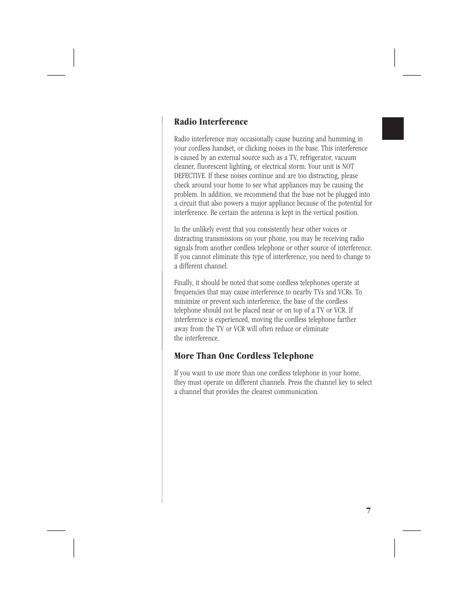 Radio interference, More than one cordless telephone | Memorex MPH6928 User Manual | Page 8 / 80