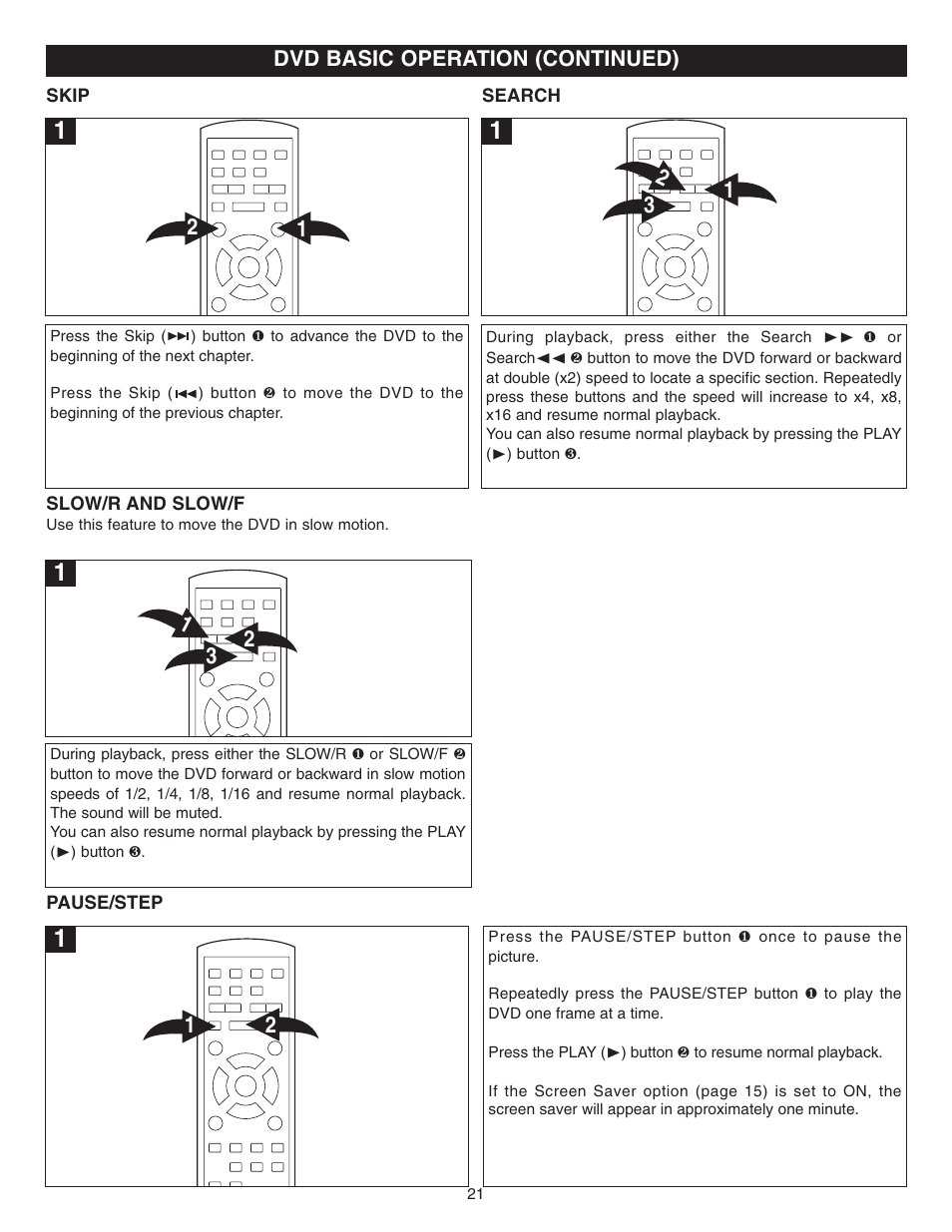 Dvd basic operation (continued) | Memorex MVD2022 User Manual | Page 22 / 35
