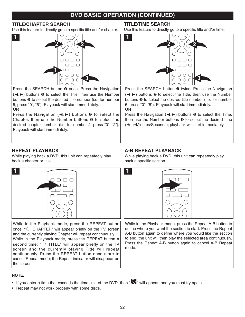 Dvd basic operation (continued) | Memorex MVD2022 User Manual | Page 23 / 35