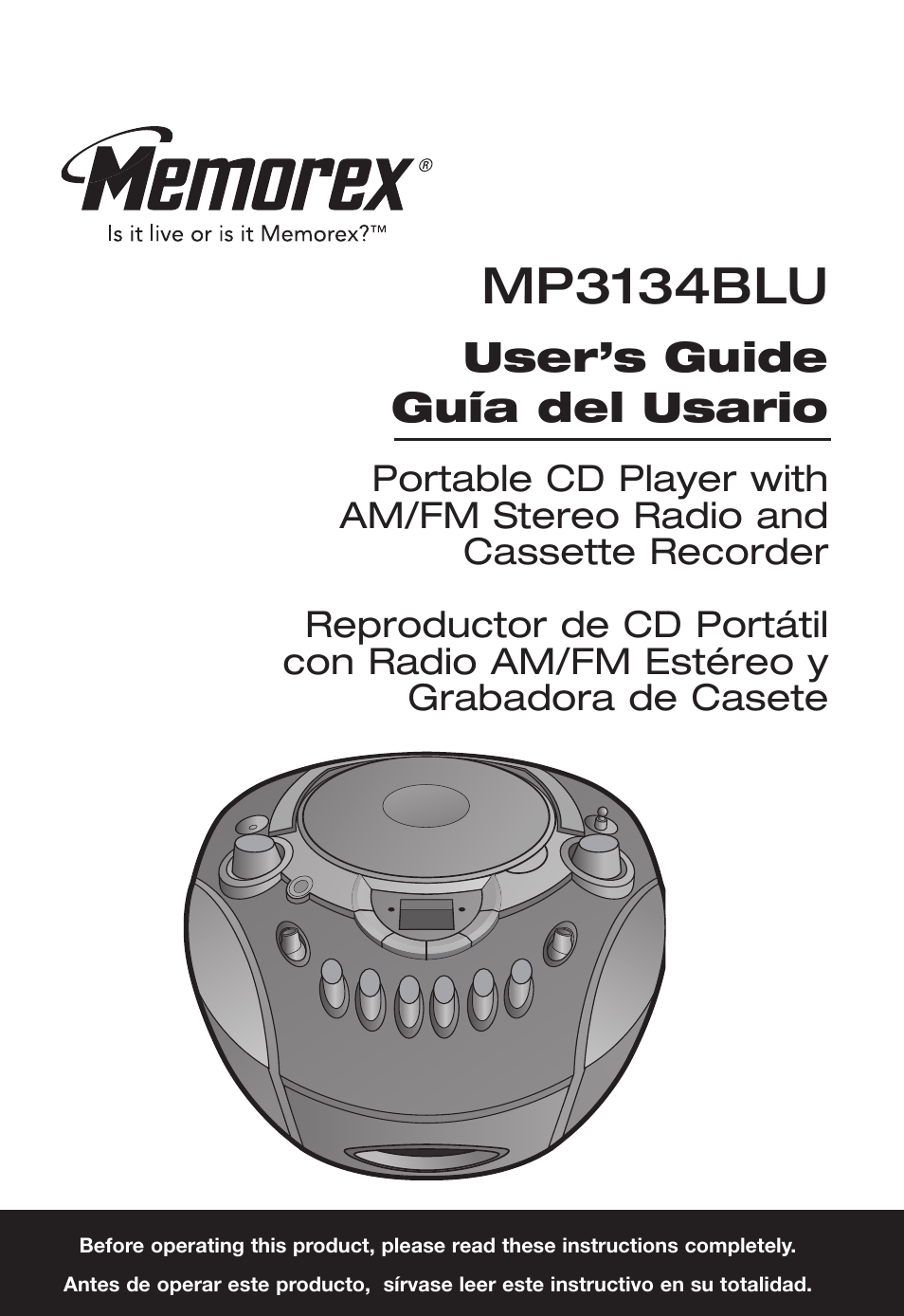 Memorex MP3134BLU User Manual | 40 pages