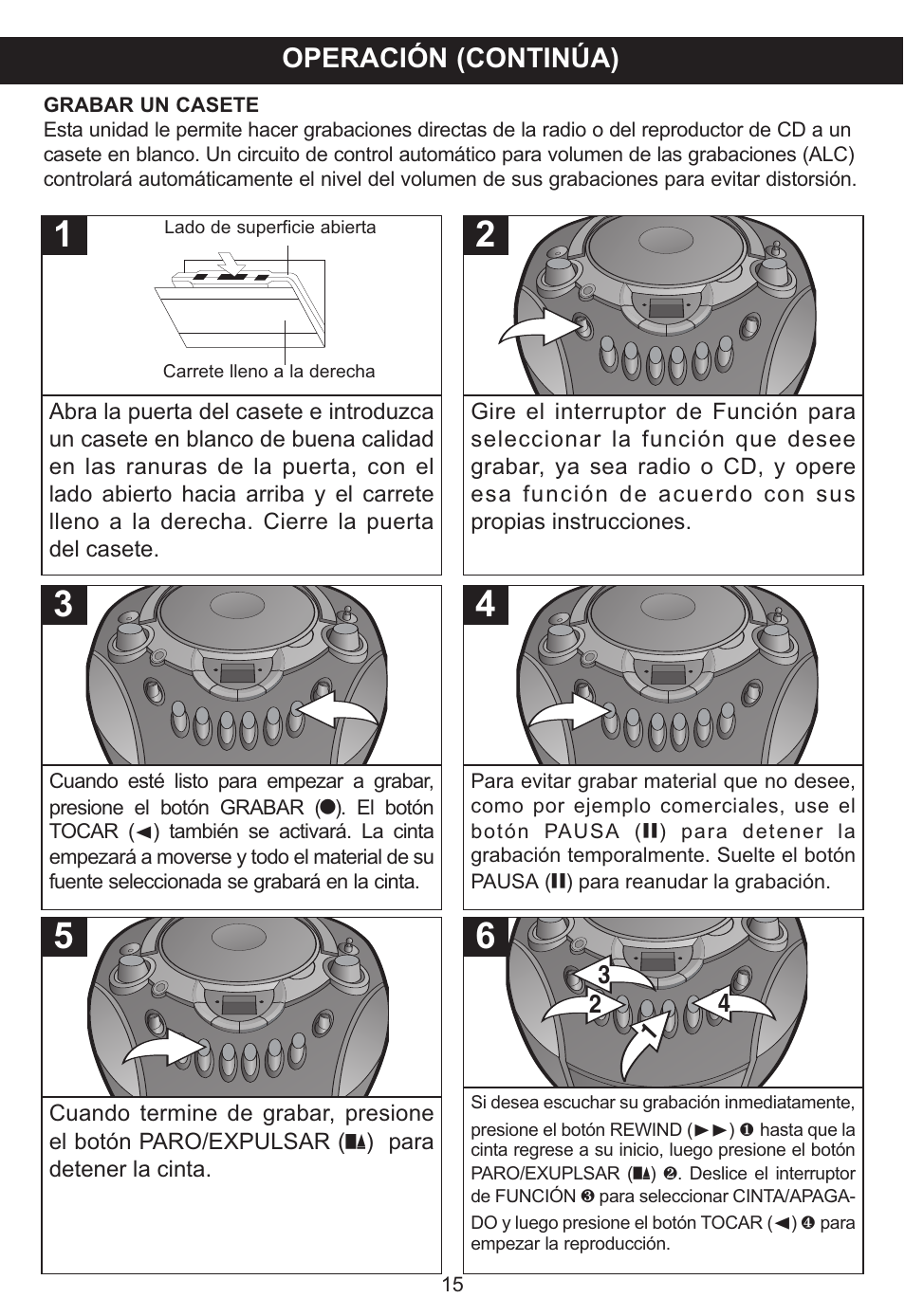Operación (continúa) | Memorex MP3134BLU User Manual | Page 35 / 40