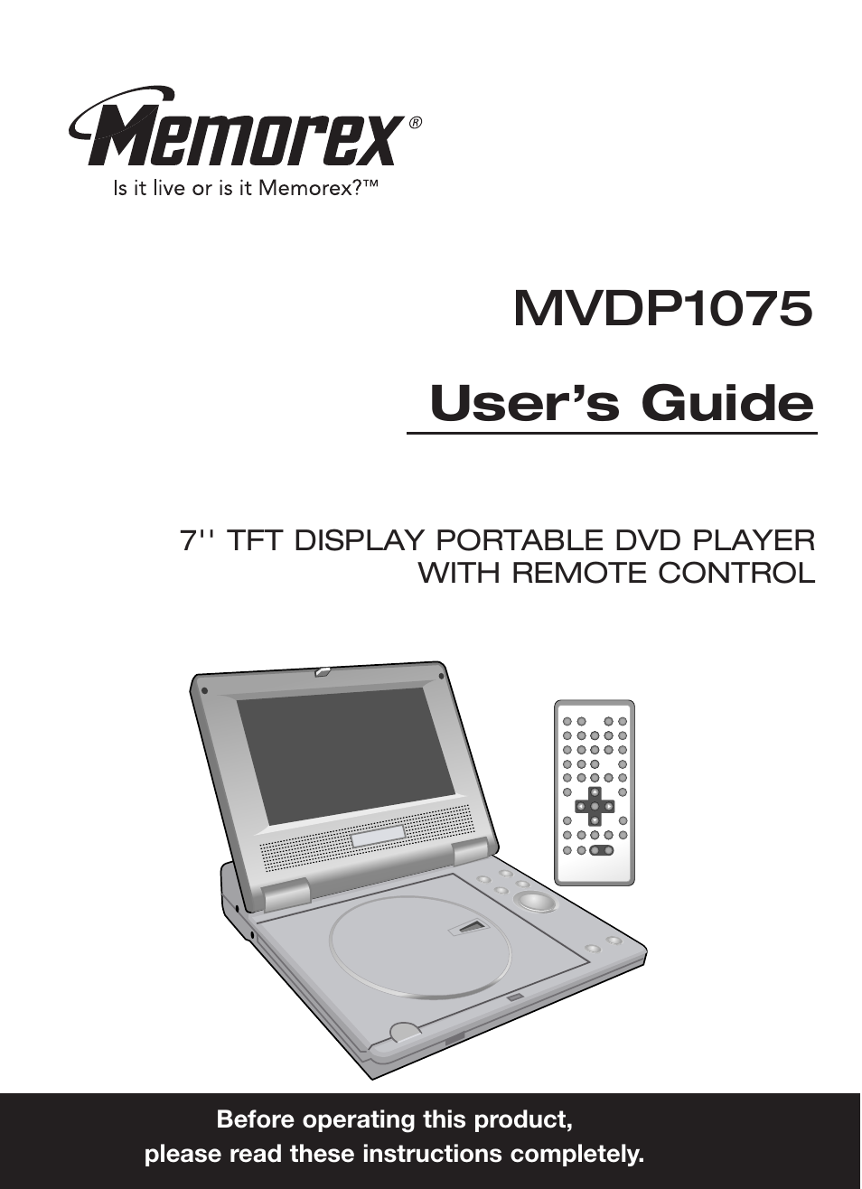 Memorex MVDP1075 User Manual | 45 pages