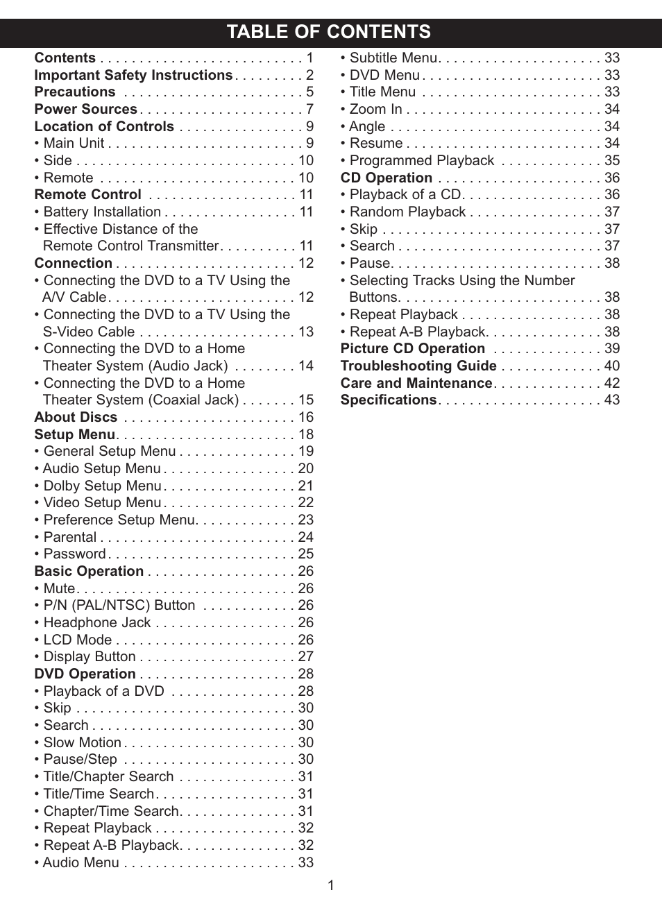 Memorex MVDP1075 User Manual | Page 2 / 45