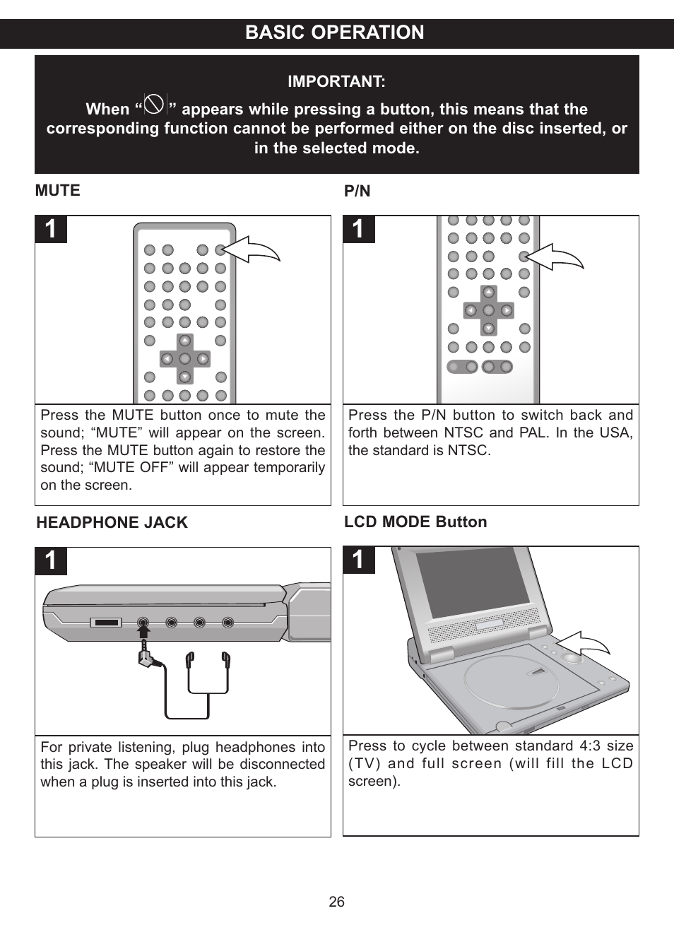 Basic operation | Memorex MVDP1075 User Manual | Page 27 / 45