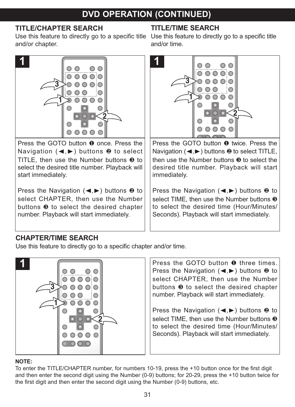 Dvd operation (continued) | Memorex MVDP1075 User Manual | Page 32 / 45