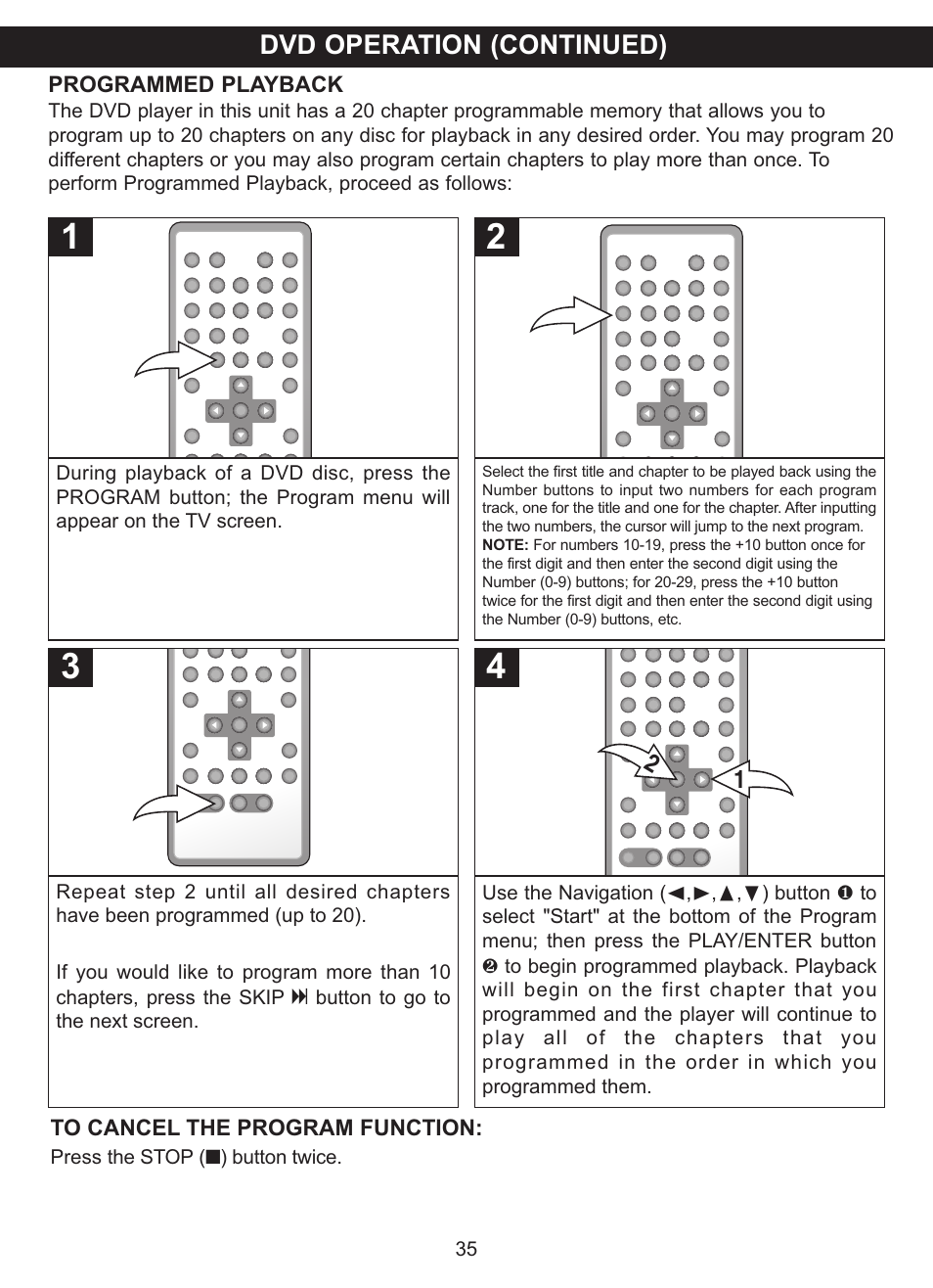 Dvd operation (continued) | Memorex MVDP1075 User Manual | Page 36 / 45