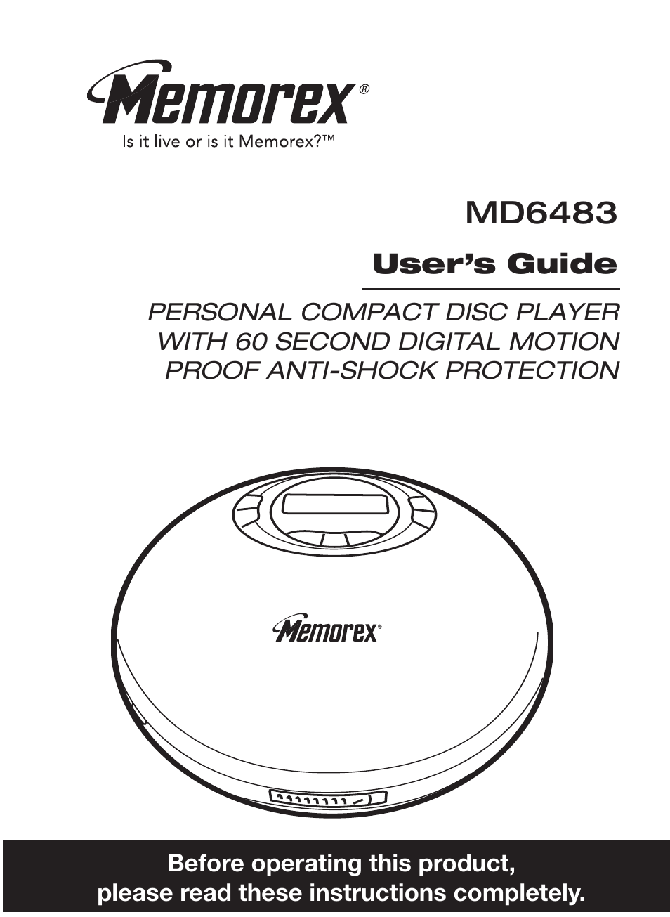 Memorex MD6483 User Manual | 17 pages