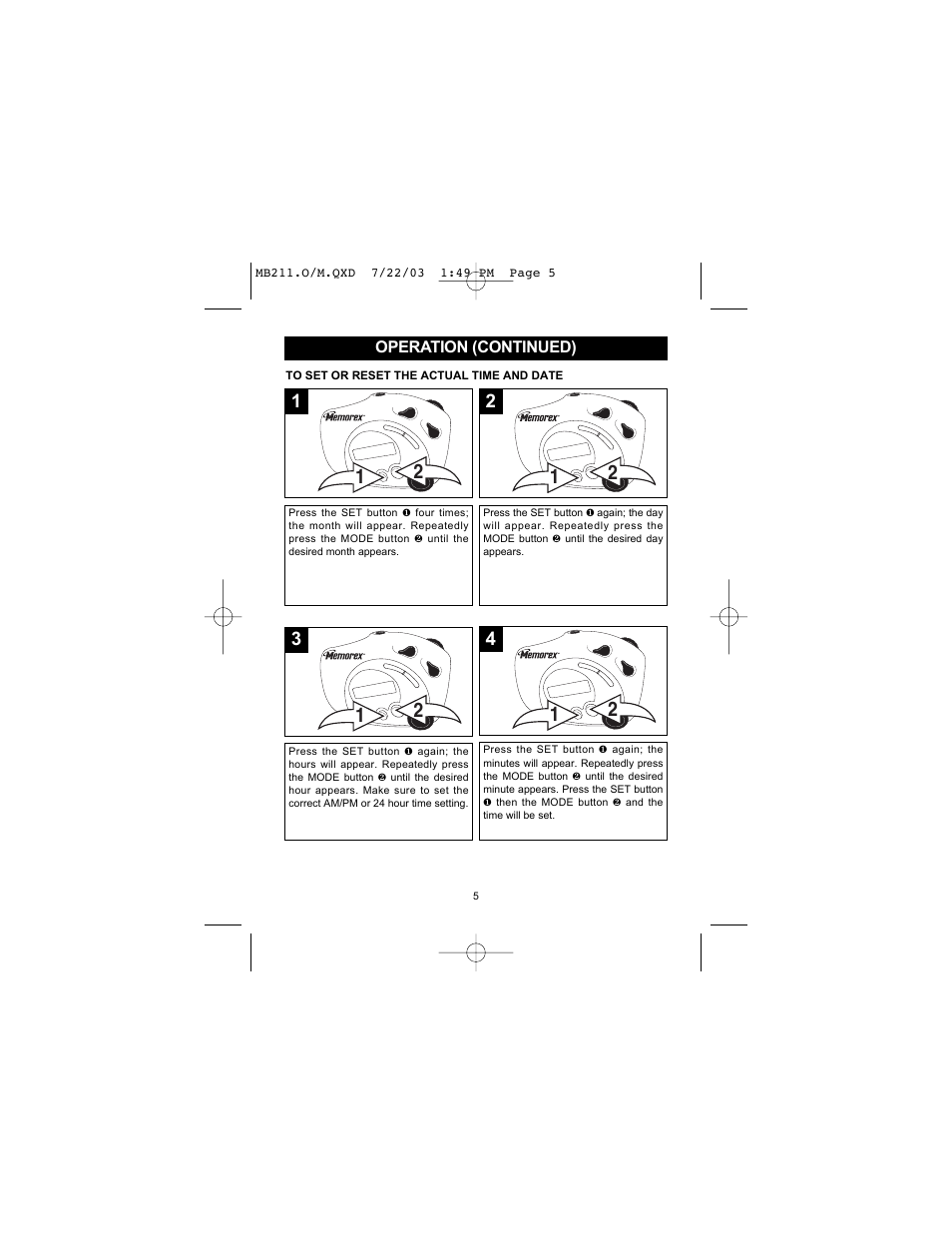 Memorex MB211 User Manual | Page 6 / 10