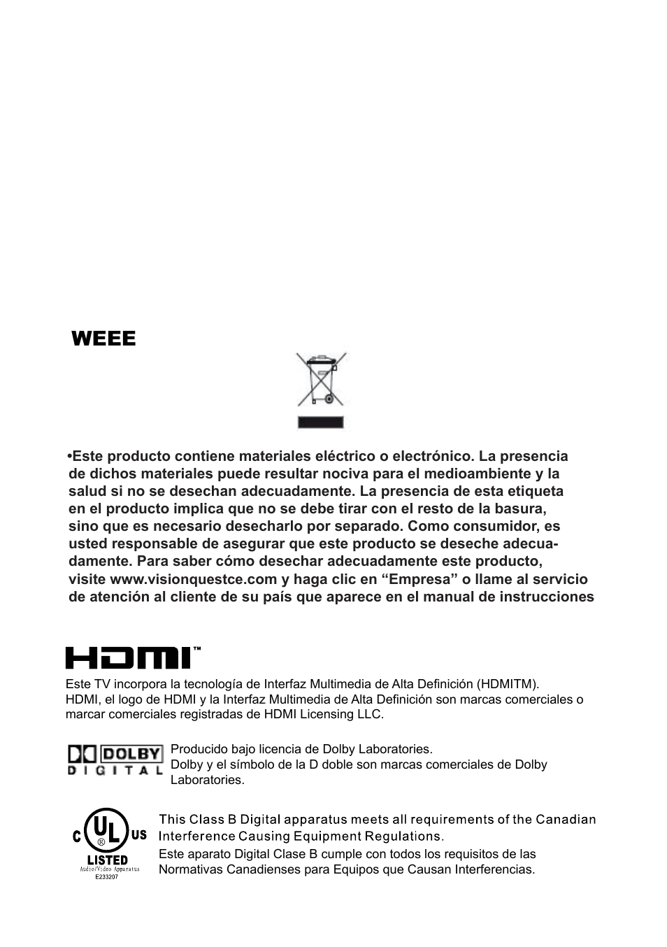 Weee | Memorex MLT4221P User Manual | Page 52 / 103