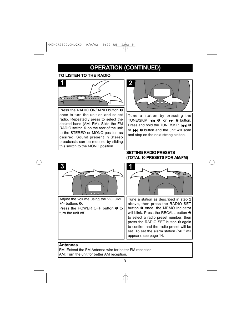 Memorex MMG-CR2900 User Manual | Page 10 / 22