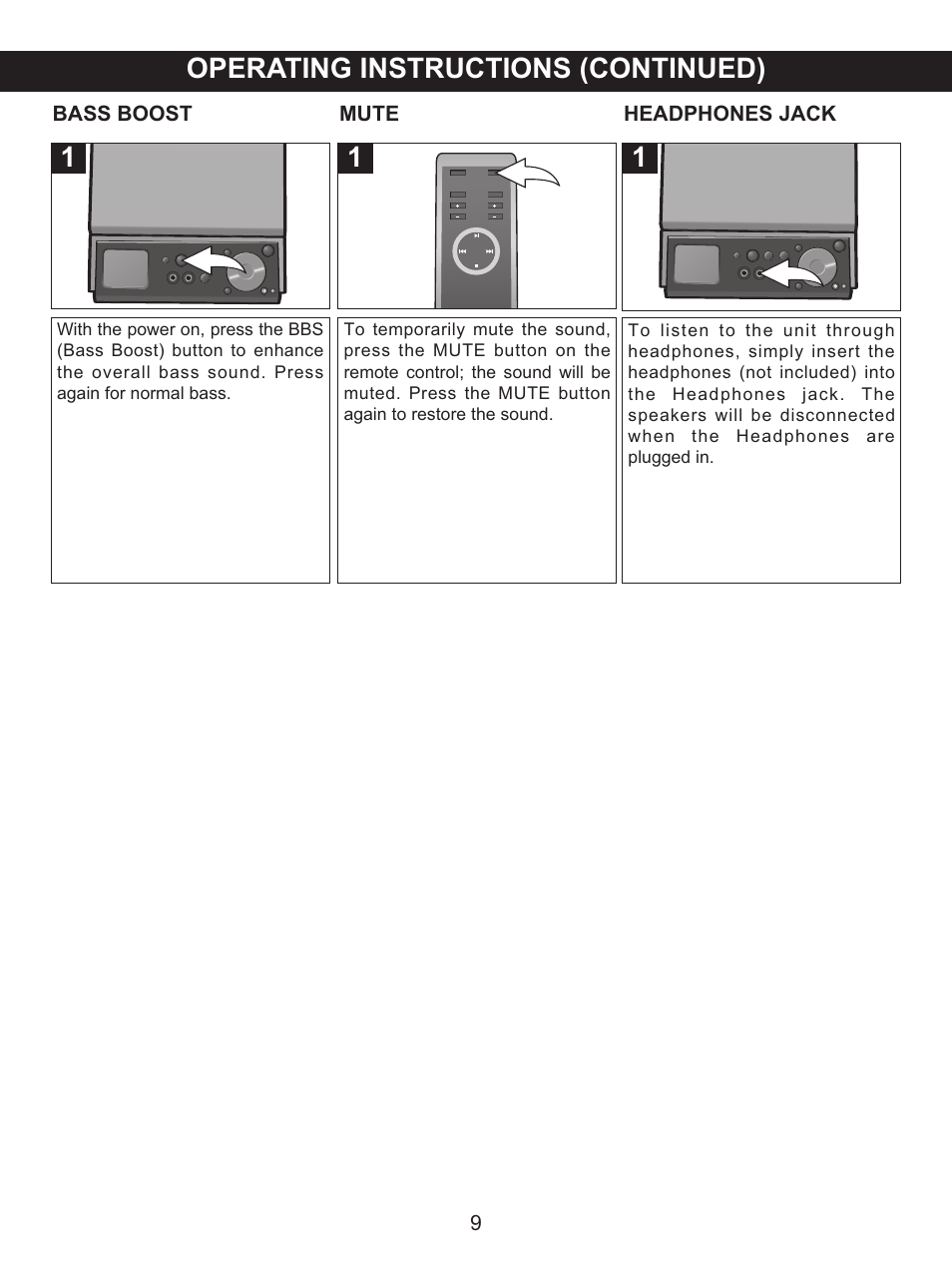 Operating instructions (continued) | Memorex MX4139 User Manual | Page 10 / 38