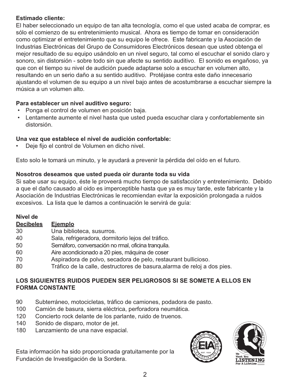 Listening | Memorex MX4139 User Manual | Page 21 / 38