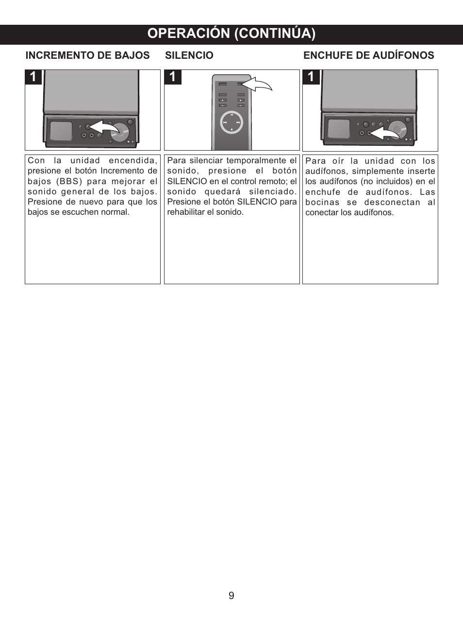 Operación (continúa) | Memorex MX4139 User Manual | Page 28 / 38