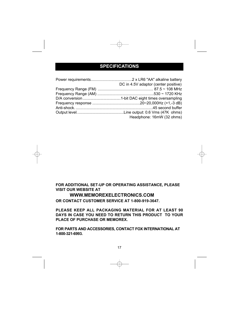 Memorex MD6888 User Manual | Page 18 / 19