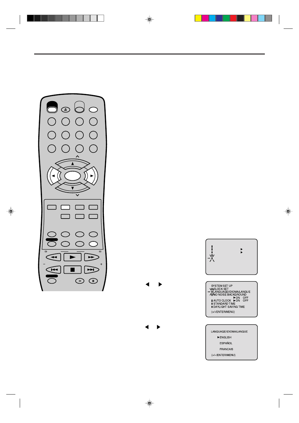 Setting the video channel / setting the language, Setting the video channel setting the language | Memorex MVD4540 User Manual | Page 18 / 61