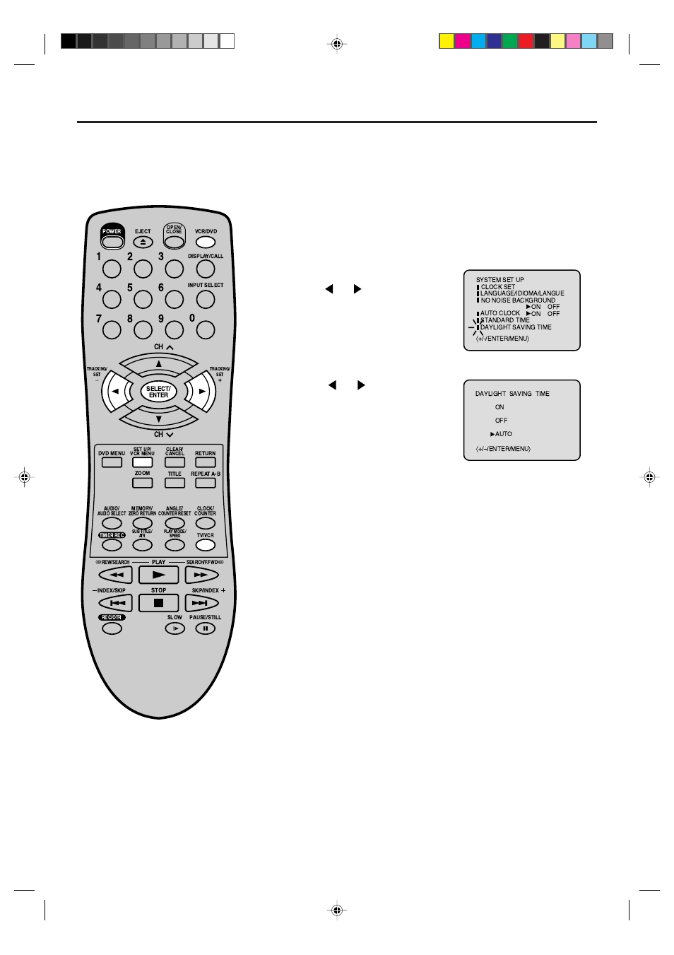 20 auto clock setting, Daylight saving time setting | Memorex MVD4540 User Manual | Page 20 / 61