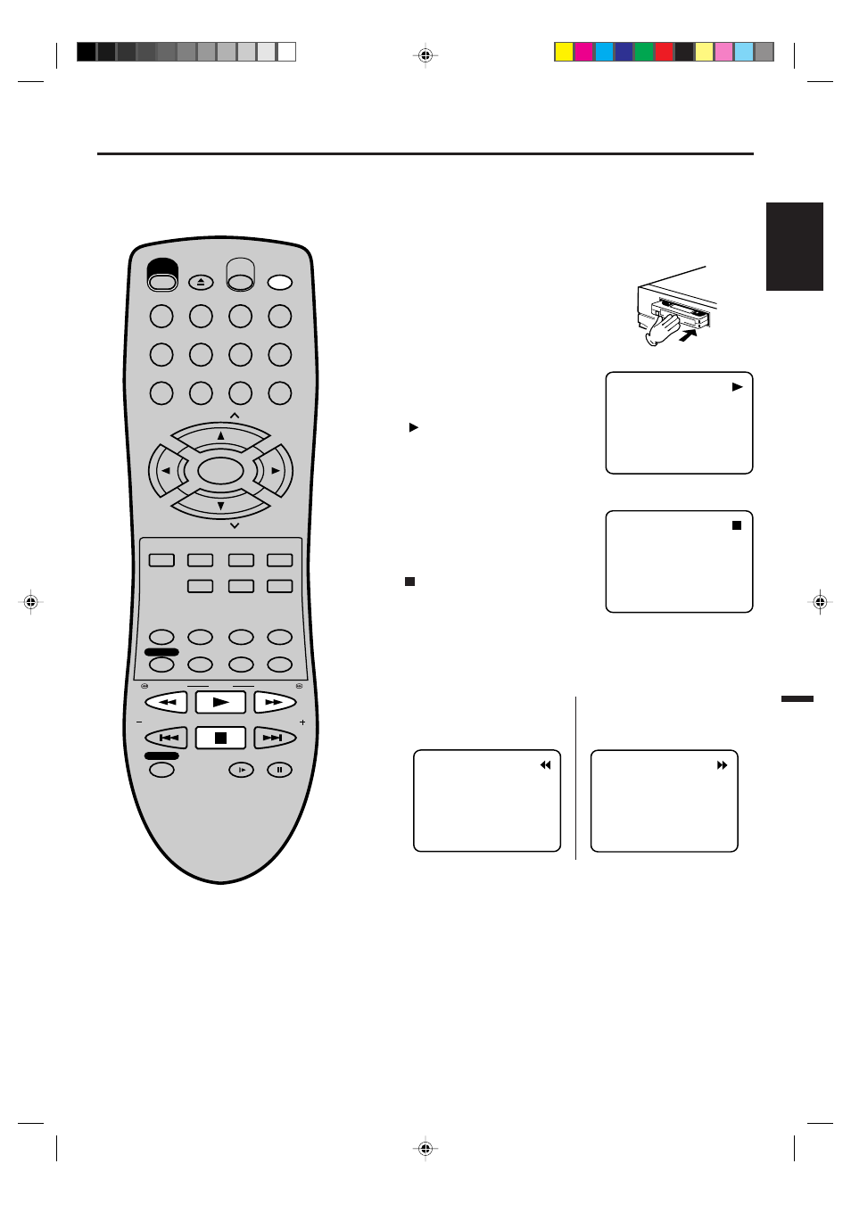 Cassette tape playback, English, Forward/reverse picture search mode | Memorex MVD4540 User Manual | Page 25 / 61