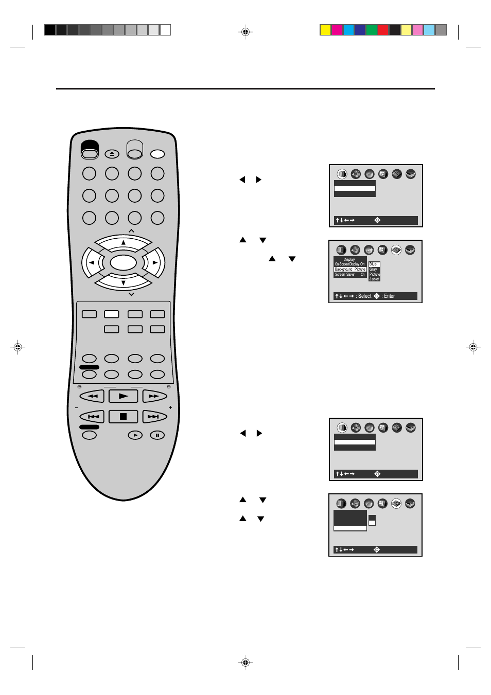 Setting background/setting screen saver | Memorex MVD4540 User Manual | Page 54 / 61
