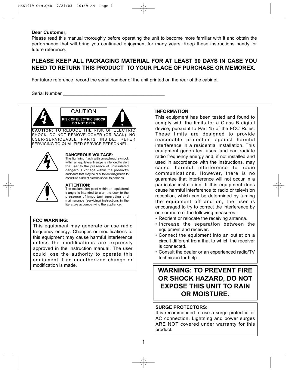 Memorex MKS1019 User Manual | Page 2 / 12